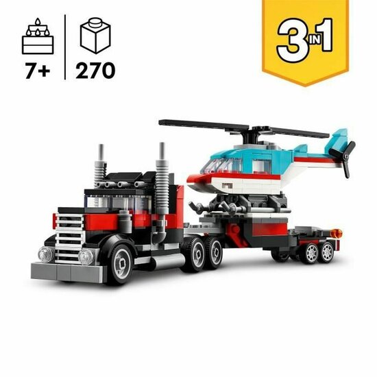 Bouwspel Lego 31146 Creator Platform Truck with Helicopter Multicolour 2