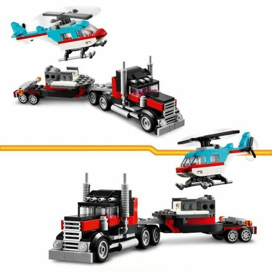 Bouwspel Lego 31146 Creator Platform Truck with Helicopter Multicolour 3