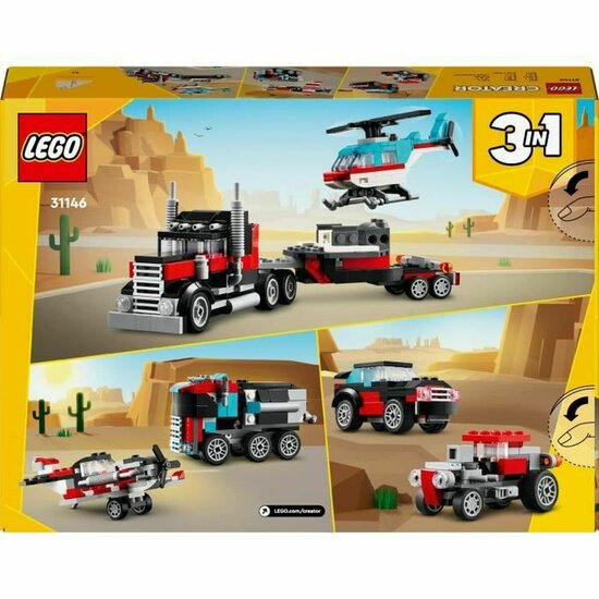 Bouwspel Lego 31146 Creator Platform Truck with Helicopter Multicolour 6