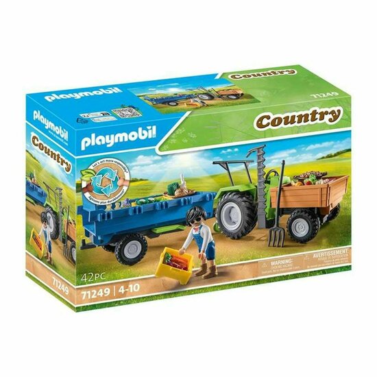 Voertuig Speelset Playmobil 71249 42 Onderdelen Tractor 1