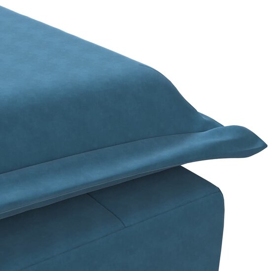 Massage chaise longue met bolster fluweel blauw 8