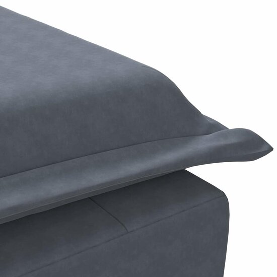 Massage chaise longue met bolster fluweel donkergrijs 8