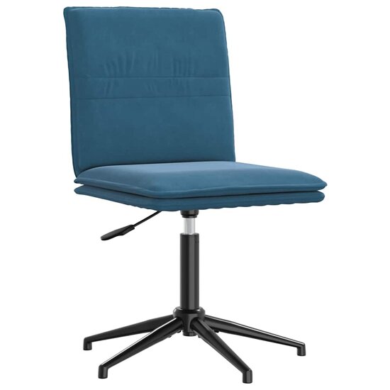 Eetkamerstoel fluweel blauw 1