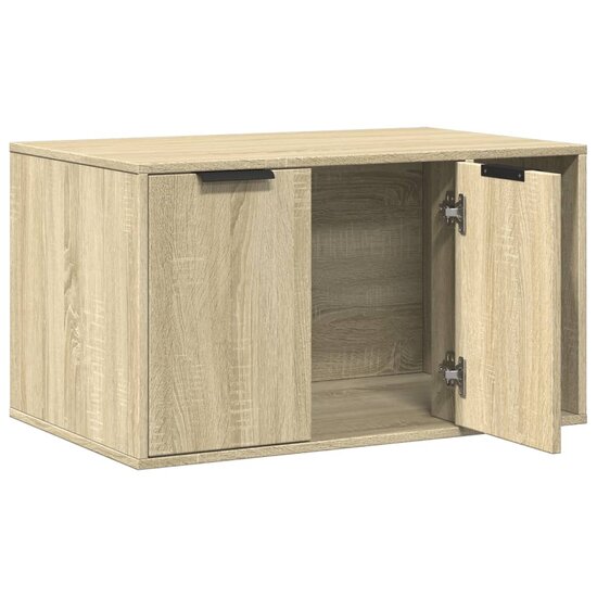 Kattenbakkast 80x50x45 cm bewerkt hout sonoma eikenkleurig 4