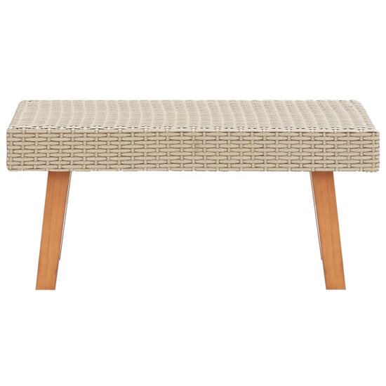 Tuintafel poly rattan beige 2