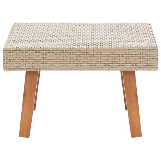 Tuintafel poly rattan beige 3