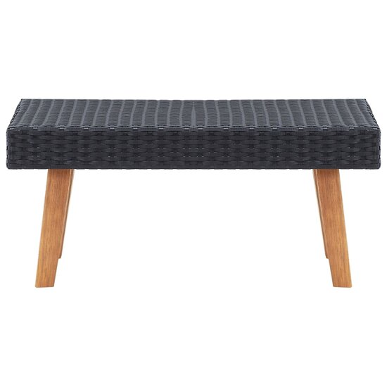 Tuintafel poly rattan zwart 2