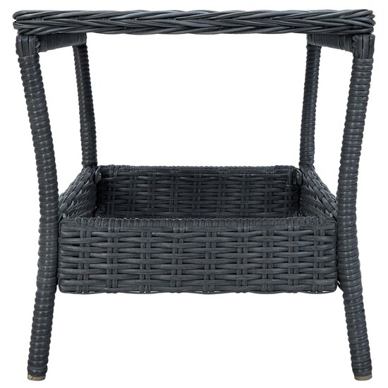 Tuintafel 45x45x46,5 cm poly rattan donkergrijs 3