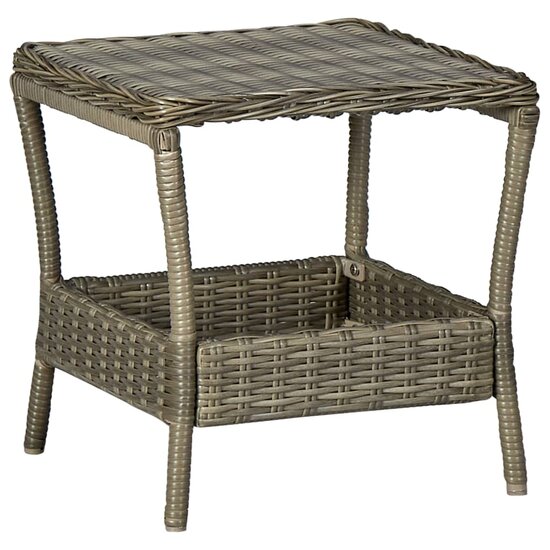 Tuintafel 45x45x46,5 cm poly rattan bruin 1