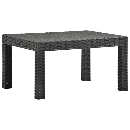 Tuintafel 58x58x41 cm PP rattan antracietkleurig 1