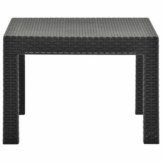 Tuintafel 58x58x41 cm PP rattan antracietkleurig 3