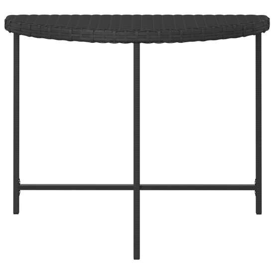 Tuintafel 100x50x75 cm poly rattan zwart 4