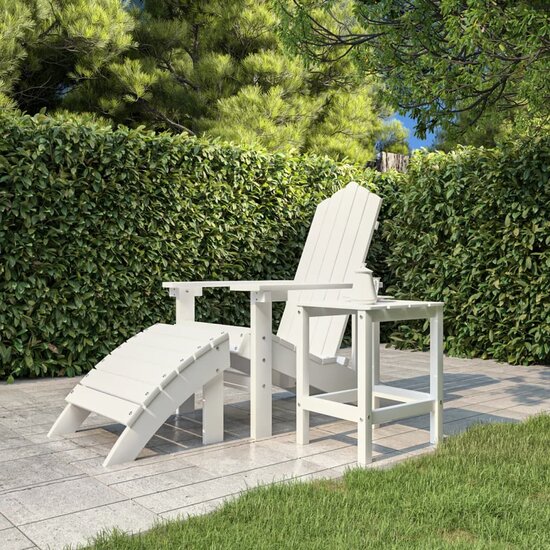 Tuintafel Adirondack 38x38x46 cm HDPE wit 3