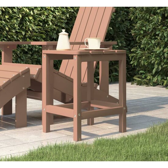 Tuintafel Adirondack 38x38x46 cm HDPE bruin 1