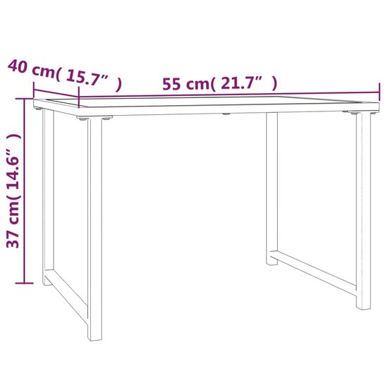 Tuintafel 55x40x37 cm staal antracietkleurig 6