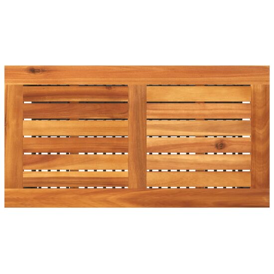 Tuintafel 70x38x42 cm poly rattan en acaciahout zwart 6