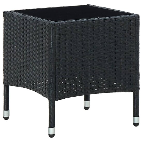 Tuintafel 40x40x45 cm poly rattan zwart 1