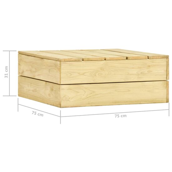 Tuintafel 75x75x31 cm ge&iuml;mpregneerd grenenhout 5