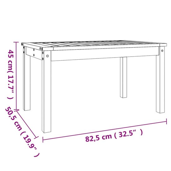 Tuintafel 82,5x50,5x45 cm massief douglashout 8