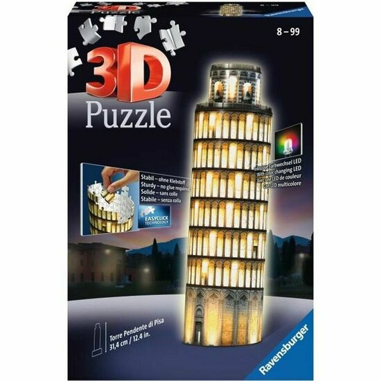 3D puzzel Ravensburger Tour De Pise Night Edition  216 Onderdelen 1