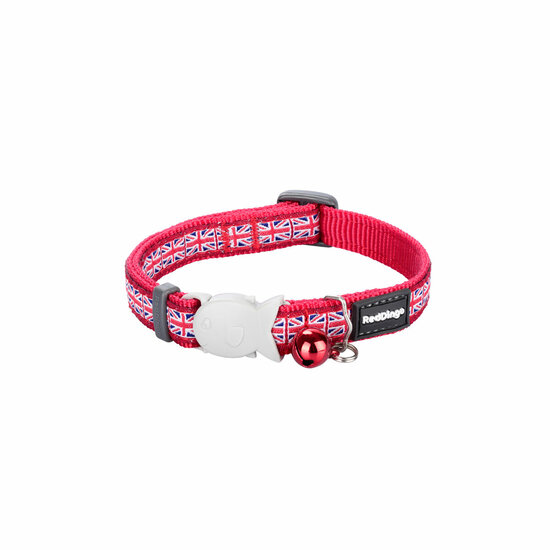 Kattenhalsband Red Dingo Union Jack 20-32 cm Rood 1