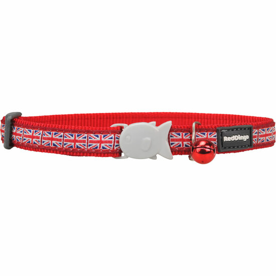 Kattenhalsband Red Dingo Union Jack 20-32 cm Rood 4