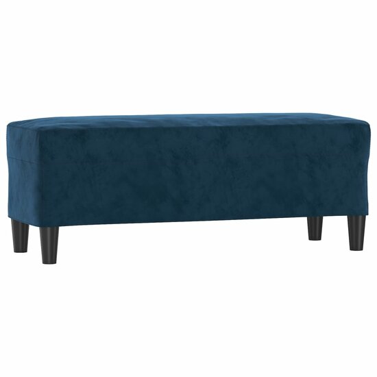 Bankje 100x35x41 cm fluweel blauw 2