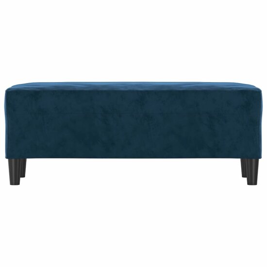 Bankje 100x35x41 cm fluweel blauw 3