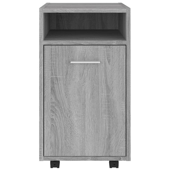 Bijzetkast met wielen 33x38x60 cm bewerkt hout grijs sonoma 3