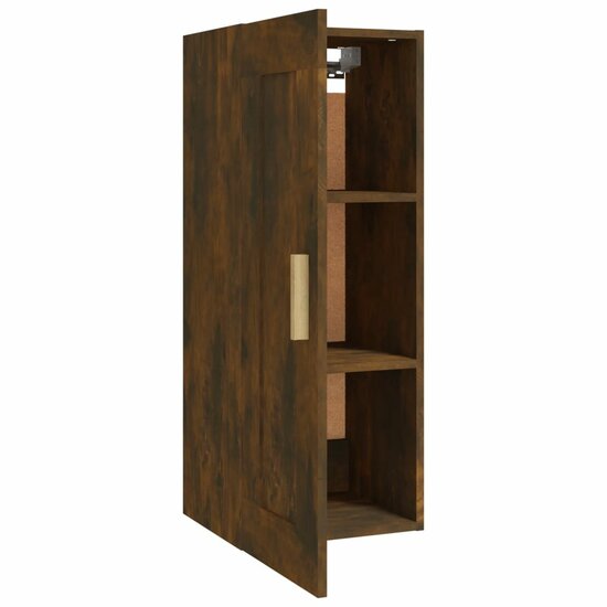 Wandkast 35x34x90 cm bewerkt hout gerookt eikenkleurig 7