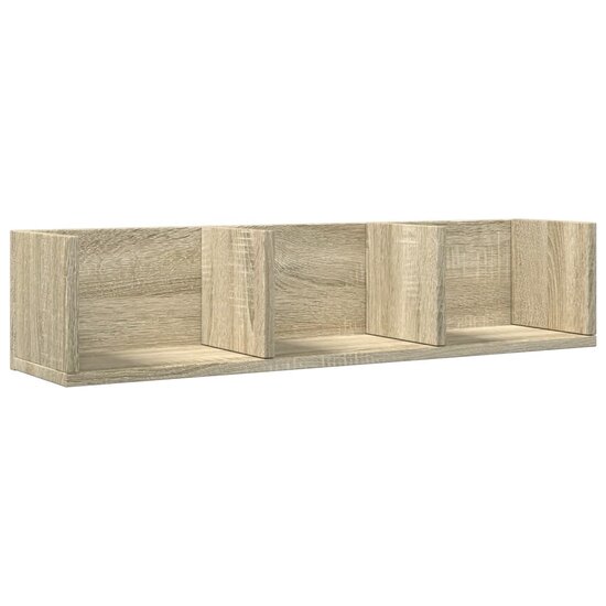 Wandkasten 2 st 75x18x16,5 cm bewerkt hout sonoma eikenkleurig 6