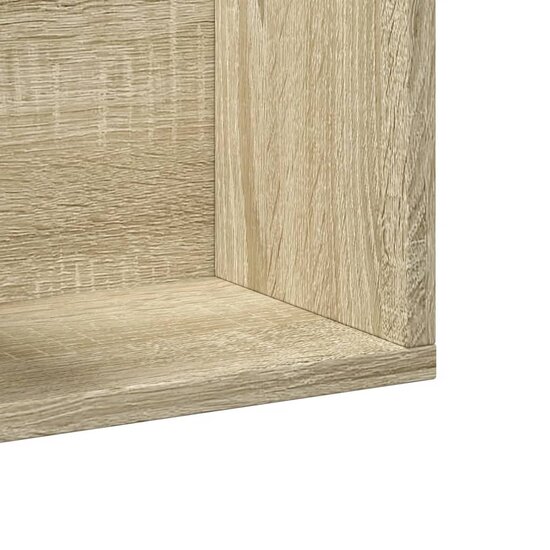 Wandkasten 2 st 75x18x16,5 cm bewerkt hout sonoma eikenkleurig 9