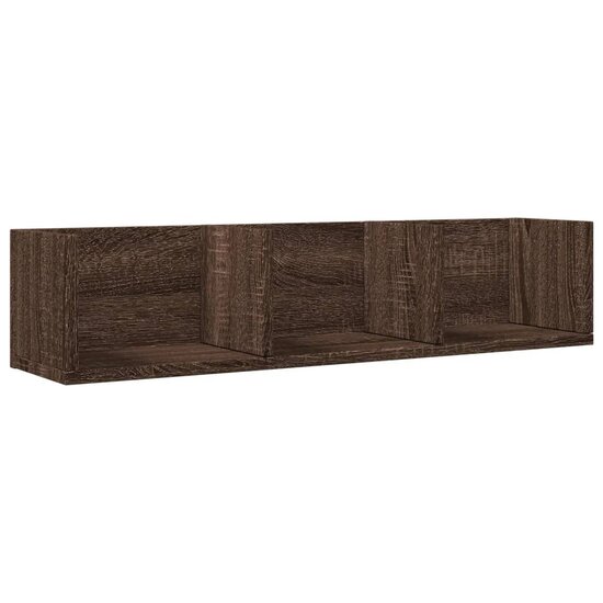 Wandkast 75x18x16,5 cm bewerkt hout bruin eikenkleur 2