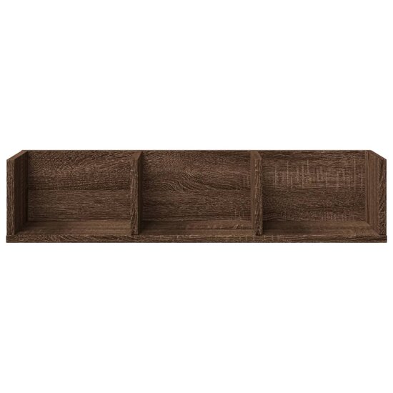 Wandkast 75x18x16,5 cm bewerkt hout bruin eikenkleur 5