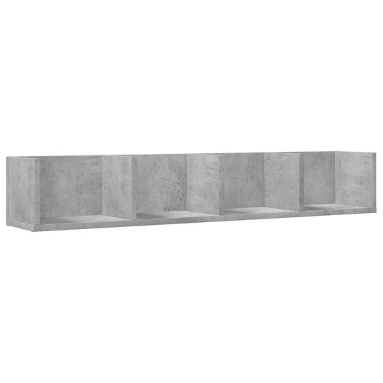 Wandkast 99x18x16,5 cm bewerkt hout betongrijs 2