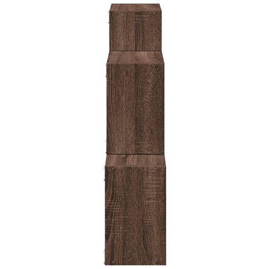 Wandkast 78x18x71 cm bewerkt hout bruin eikenkleur 5