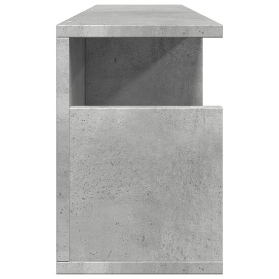 Wandkast 80x20x30 cm bewerkt hout betongrijs 5