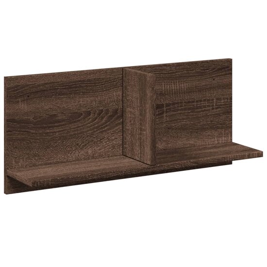 Wandkast 70x16,5x30 cm bewerkt hout bruin eikenkleur 2