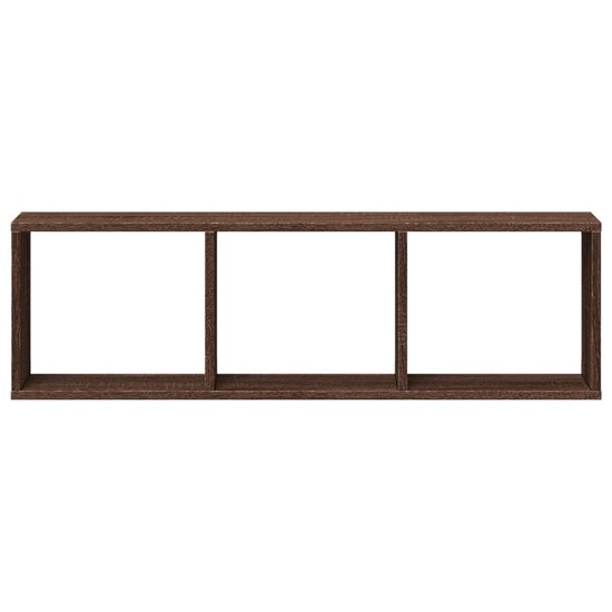 Wandkast 100x16x30 cm bewerkt hout bruin eikenkleur 4