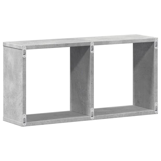 Wandkast 60x16x30 cm bewerkt hout betongrijs 6