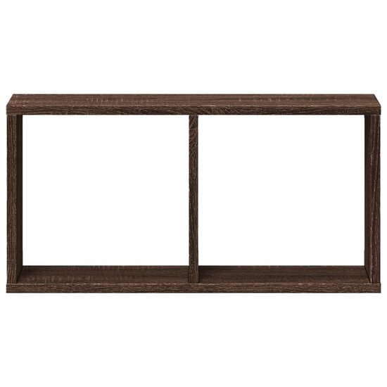 Wandkast 60x16x30 cm bewerkt hout bruin eikenkleur 4