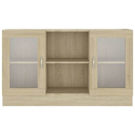 Vitrinekast 120x30,5x70 cm bewerkt hout sonoma eikenkleurig 6