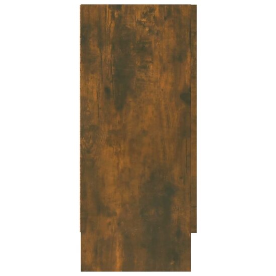 Vitrinekast 120x30,5x70 cm bewerkt hout gerookt eikenkleurig 4