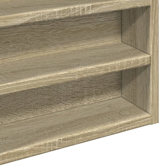 Vitrinekast 60x8,5x58 cm bewerkt hout sonoma eikenkleurig 7