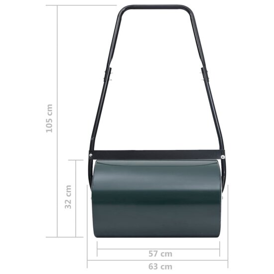 Gazonroller 50 L 63 cm groen en zwart 8