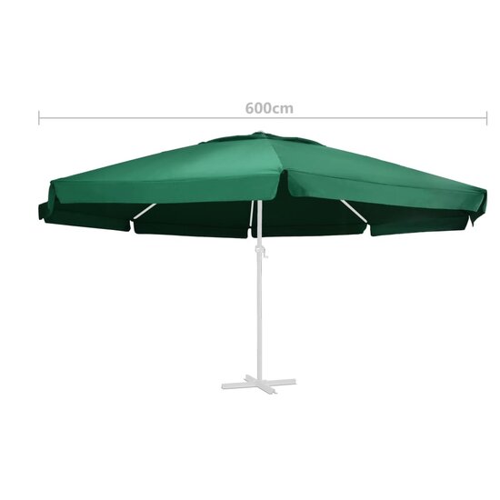 Vervangingsdoek voor parasol 600 cm groen 4