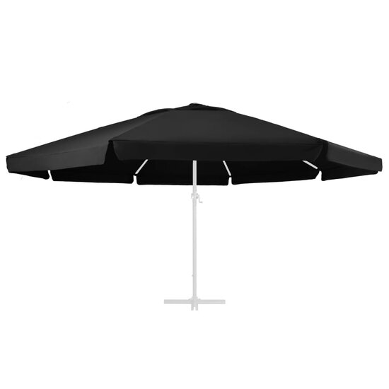 Vervangingsdoek voor parasol 600 cm zwart 2