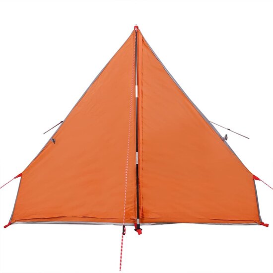 Tent A-frame 2-persoons waterdicht grijs en oranje 7