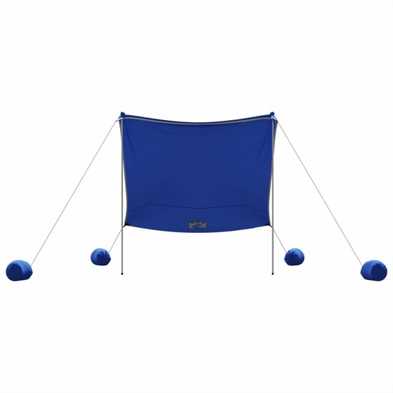 Strandluifel met zandankers 214x236 cm blauw 4