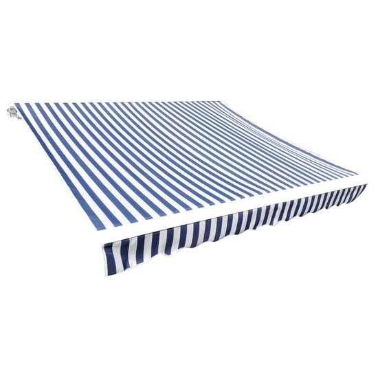 Luifeldoek 3x2,5 m canvas blauw en wit 1